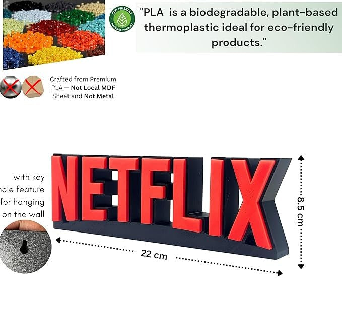 3D Netflix Theme Table Top
