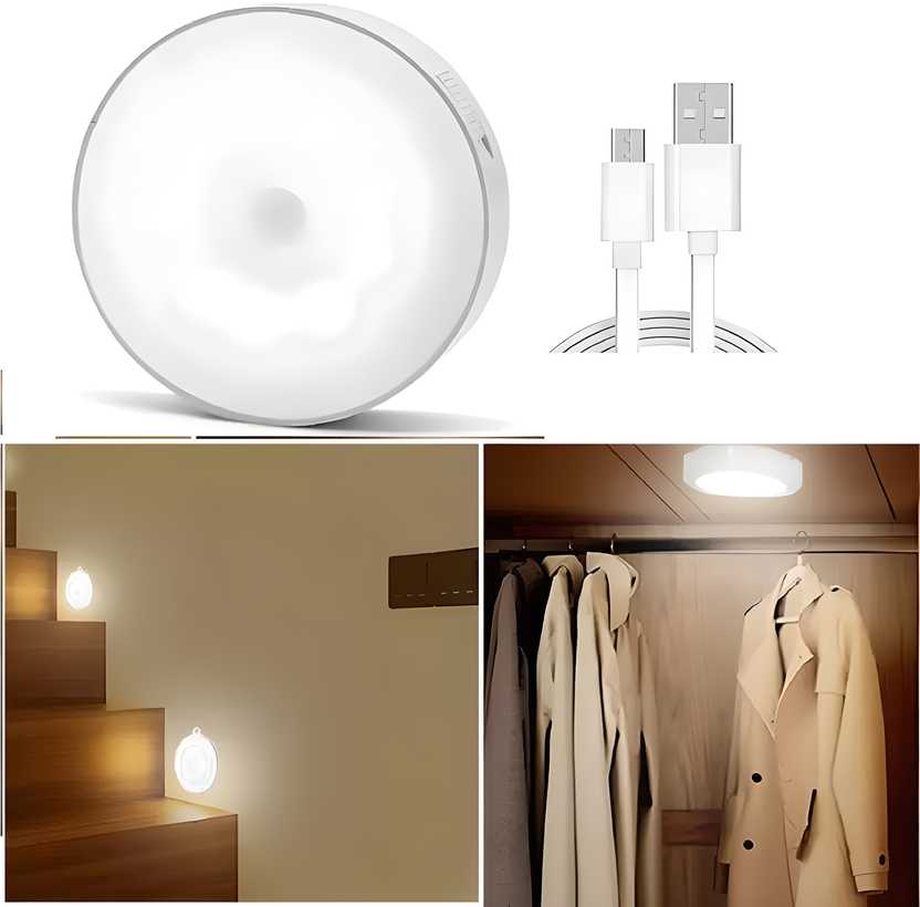 Motion sensor night light for home USB charging, stick-on—Buy motion lights online