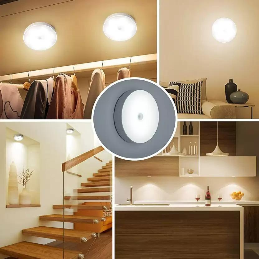 Wireless LED night light with motion sensor for bedroom and hallway safety