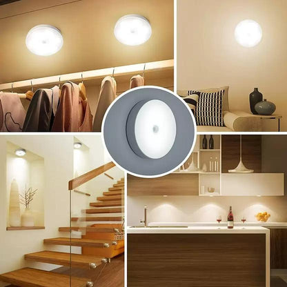 Wireless LED night light with motion sensor for bedroom and hallway safety