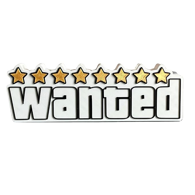 3D GTA San Andreas Wanted Theme Table Top