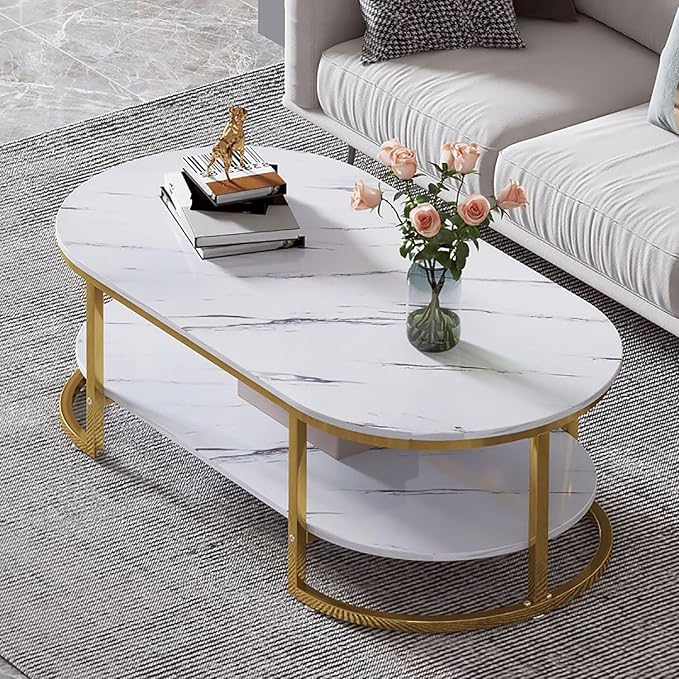 Modern Oval Coffee Table for Living Room