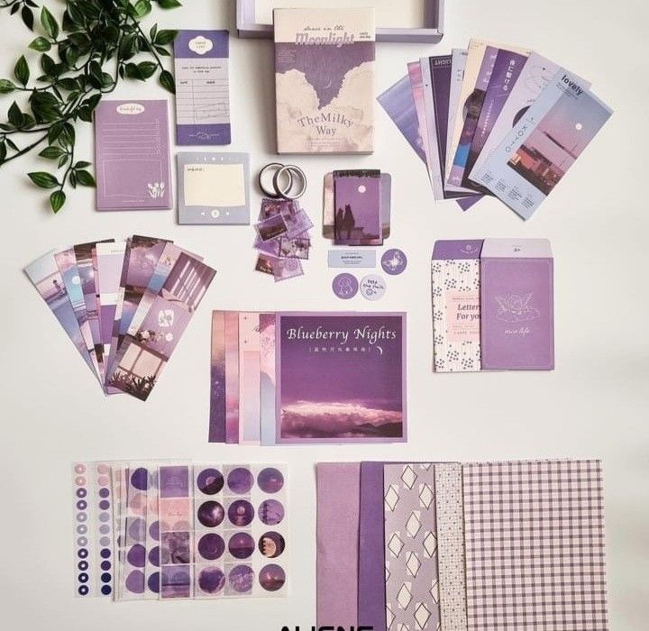 346pcs Vintage Scrapbook Stickers Pack – Moonlight Aesthetic