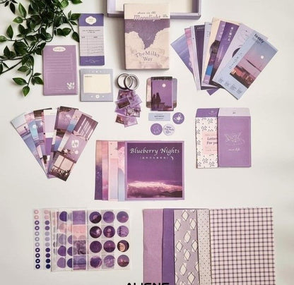 346pcs Vintage Scrapbook Stickers Pack – Moonlight Aesthetic