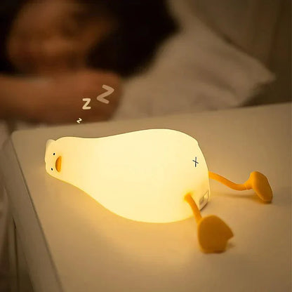 Korean night lamp lazy duck being used as night lamp