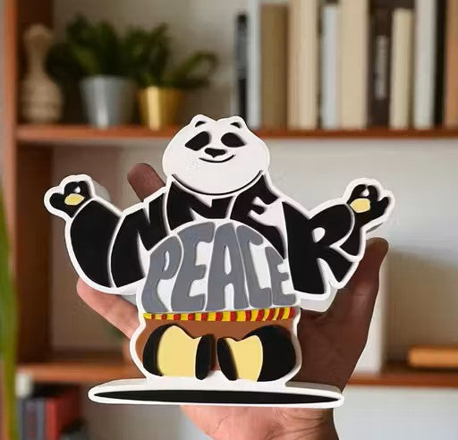 3D Cute Kung Fu Panda Logo Theme Table Top