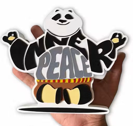 3D Cute Kung Fu Panda Logo Theme Table Top