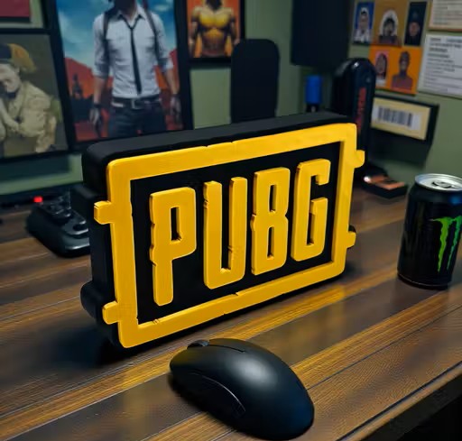3D PUBG Game Logo Theme Table Top