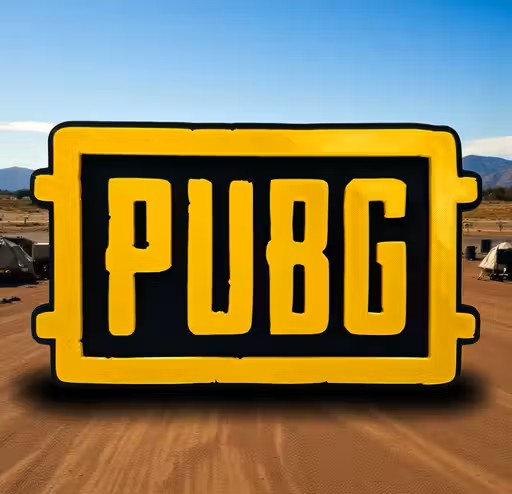 3D PUBG Game Logo Theme Table Top