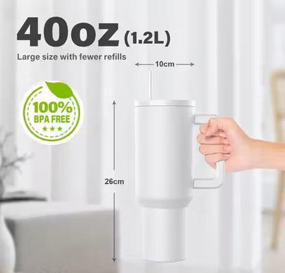 1200 ML Stainless Steel Tumbler with Handle & Straw